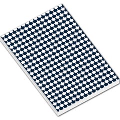 Navy And White Scallop Repeat Pattern Large Memo Pads by PaperandFrill