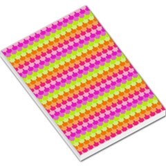 Scallop Pattern Repeat In ‘la’ Bright Colors Large Memo Pads by PaperandFrill