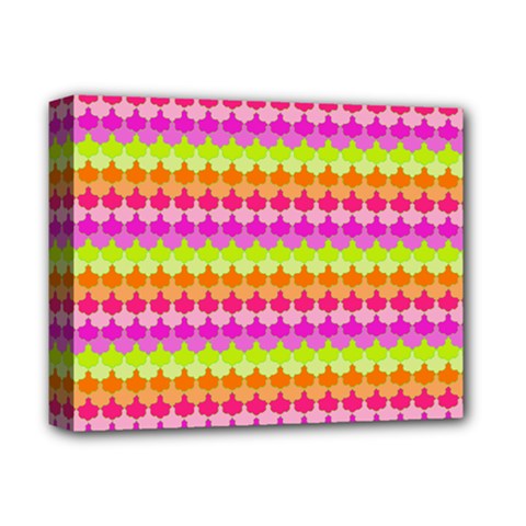 Scallop Pattern Repeat In ‘la’ Bright Colors Deluxe Canvas 14  X 11  by PaperandFrill