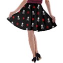 Stars, Skulls & Crossbones A-line Skater Skirt View2