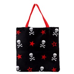 Stars, Skulls & Crossbones Grocery Tote Bags by waywardmuse