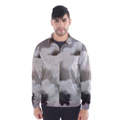 Black And White Flower Wind Breaker (men)