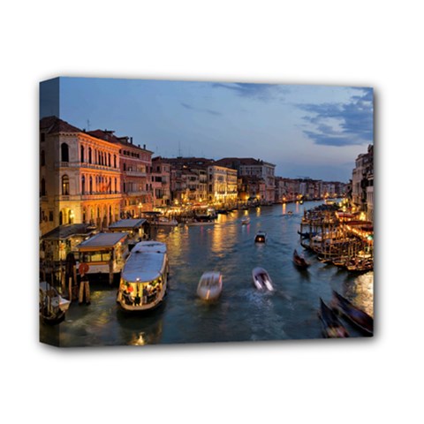 Venice Canal Deluxe Canvas 14  X 11  by trendistuff