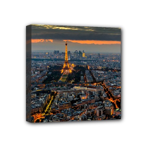 Paris From Above Mini Canvas 4  X 4  by trendistuff