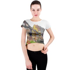 Colmar France Crew Neck Crop Top by trendistuff