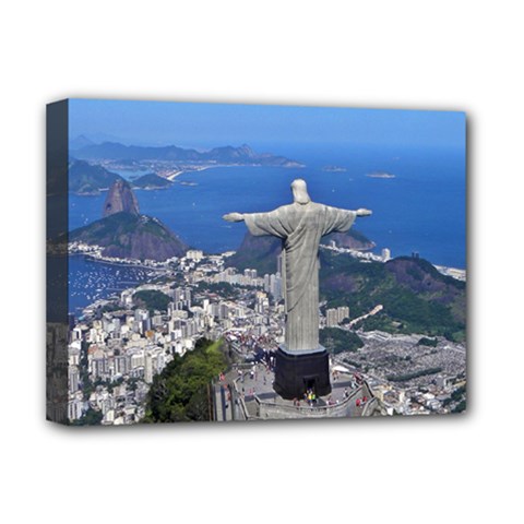 Christ On Corcovado Deluxe Canvas 16  X 12   by trendistuff