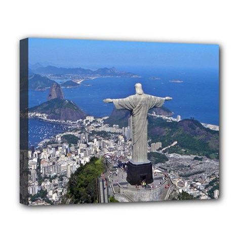 Christ On Corcovado Deluxe Canvas 20  X 16   by trendistuff