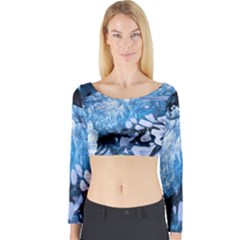 Svmnafellsjvkull Long Sleeve Crop Top by trendistuff