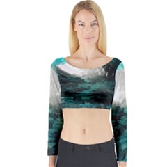 Mendenhall Ice Caves 2 Long Sleeve Crop Top by trendistuff