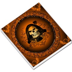 Awsome Skull With Roses And Floral Elements Small Memo Pads