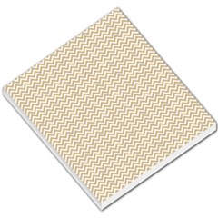 Gold And White Chevron Wavy Zigzag Stripes Small Memo Pads