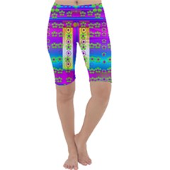 Peace And Groovy Cropped Leggings  by pepitasart