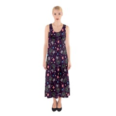 Dia De Los Gatos Full Print Maxi Dress