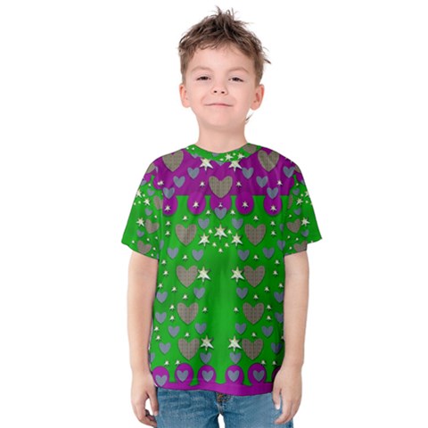 The Brightest Sparkling Stars Is Love Kid s Cotton Tee by pepitasart