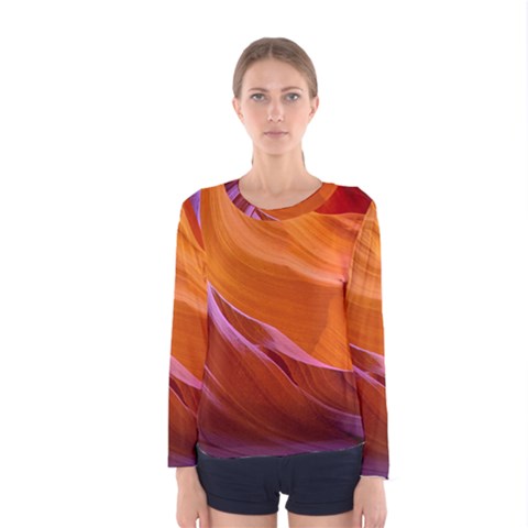 Antelope Canyon 2 Women s Long Sleeve T-shirts by trendistuff