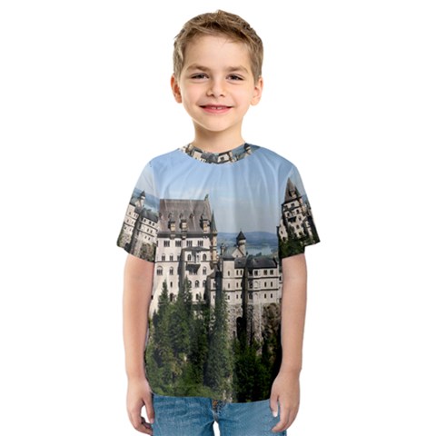 Neuschwanstein Castle 2 Kid s Sport Mesh Tees by trendistuff