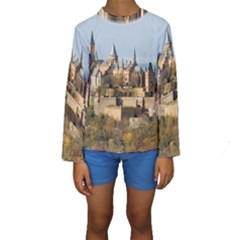 Hilltop Castle Kid s Long Sleeve Swimwear by trendistuff