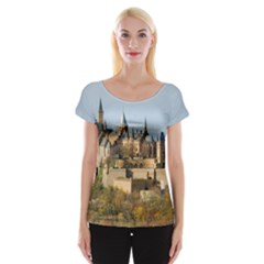 Hilltop Castle Women s Cap Sleeve Top by trendistuff