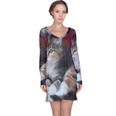 Comfy Kitty Long Sleeve Nightdresses by trendistuff