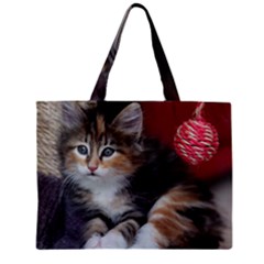 Comfy Kitty Zipper Tiny Tote Bags by trendistuff