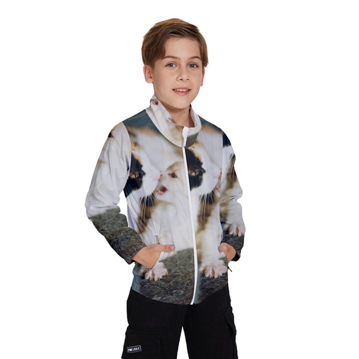 CALICO CAT AND WHITE KITTY Wind Breaker (Kids)