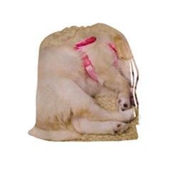 Adorable Sleeping Puppy Drawstring Pouches (extra Large) by trendistuff