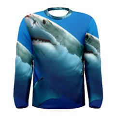 Great White Shark 3 Men s Long Sleeve T-shirts by trendistuff