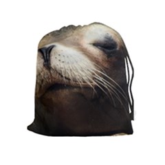 Cute Sea Lion Drawstring Pouches (extra Large)