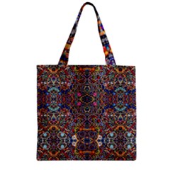  Kaleidoscope  Zipper Grocery Tote Bag #1 by BadBettyz