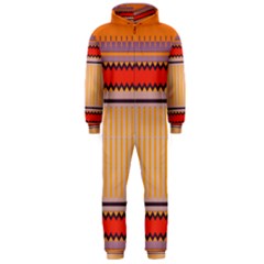 Stripes And Chevrons Hooded Jumpsuit (men) by LalyLauraFLM