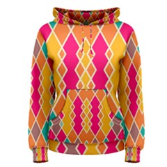 Symmetric Rhombus Design Women s Pullover Hoodie by LalyLauraFLM