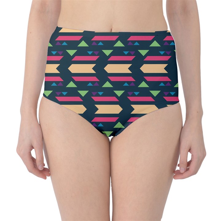 Triangles and other shapes High-Waist Bikini Bottoms