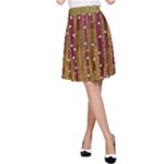 Japanese strawberry tree in gold A-Line Skirt