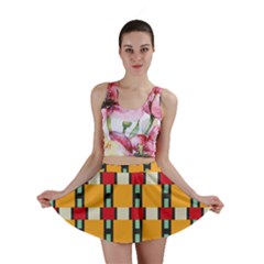 Rectangles And Squares Pattern Mini Skirt by LalyLauraFLM