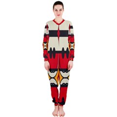 Rhombus Ovals And Stripes Onepiece Jumpsuit (ladies) by LalyLauraFLM