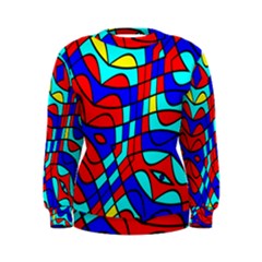Colorful Bent Shapes  Women s Sweatshirt