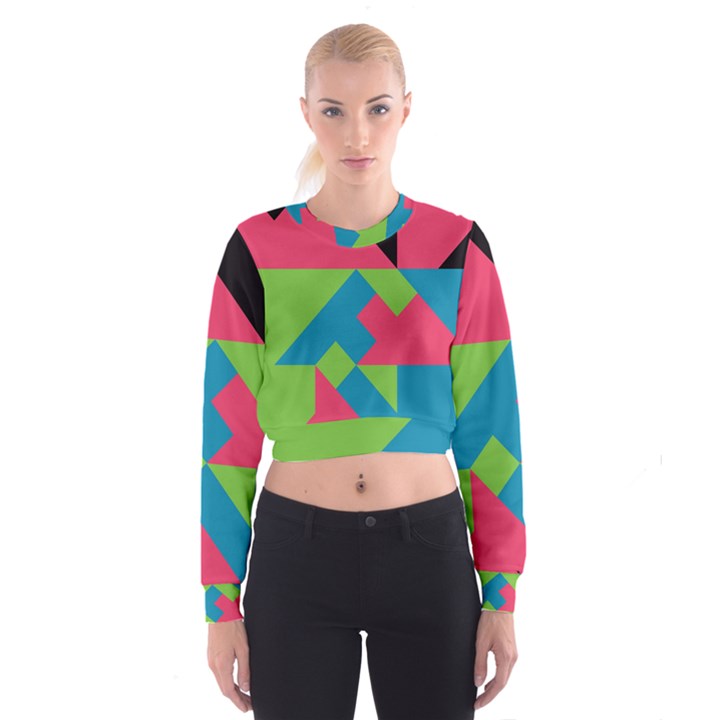 Angles   Women s Cropped Sweatshirt