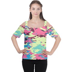 Chaos texture Women s Cutout Shoulder Tee