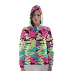 Chaos texture Hooded Wind Breaker (Women)