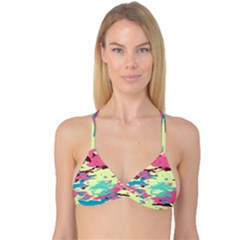 Chaos texture Reversible Tri Bikini Top