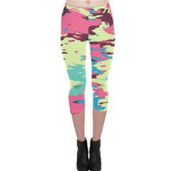 Chaos texture Capri Leggings