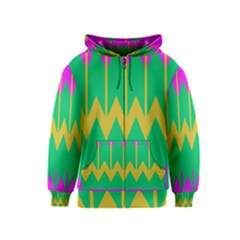 Chevrons Kids Zipper Hoodie by LalyLauraFLM