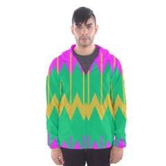 Chevrons Mesh Lined Wind Breaker (men) by LalyLauraFLM