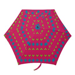 Hearts And Rhombus Pattern Umbrella by LalyLauraFLM