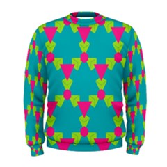 Triangles Honeycombs And Other Shapes Pattern  Men s Sweatshirt by LalyLauraFLM