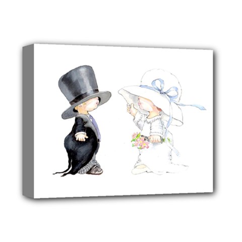 Little Bride And Groom Deluxe Canvas 14  X 11  by Weddings