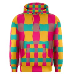 Distorted Shapes In Retro Colors Pattern Men s Pullover Hoodie by LalyLauraFLM