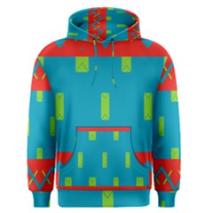 Chevrons And Rectangles Men s Pullover Hoodie by LalyLauraFLM