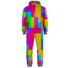 Colorful Tetris Shapes Hooded Jumpsuit (men) by LalyLauraFLM