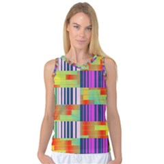 Vertical And Horizontal Stripes Women s Basketball Tank Top by LalyLauraFLM